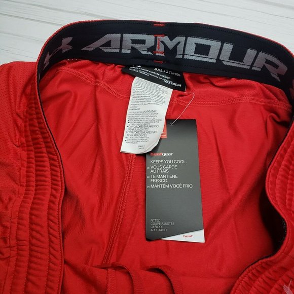 Under Armour Red Fitted Heat Gear 3XL Shorts - Picture 4 of 8